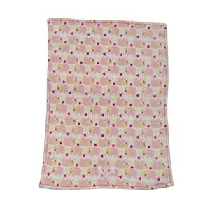 Baby Gear Pink Yellow Elephant Patch Fleece Kids Security Blanket Lovey